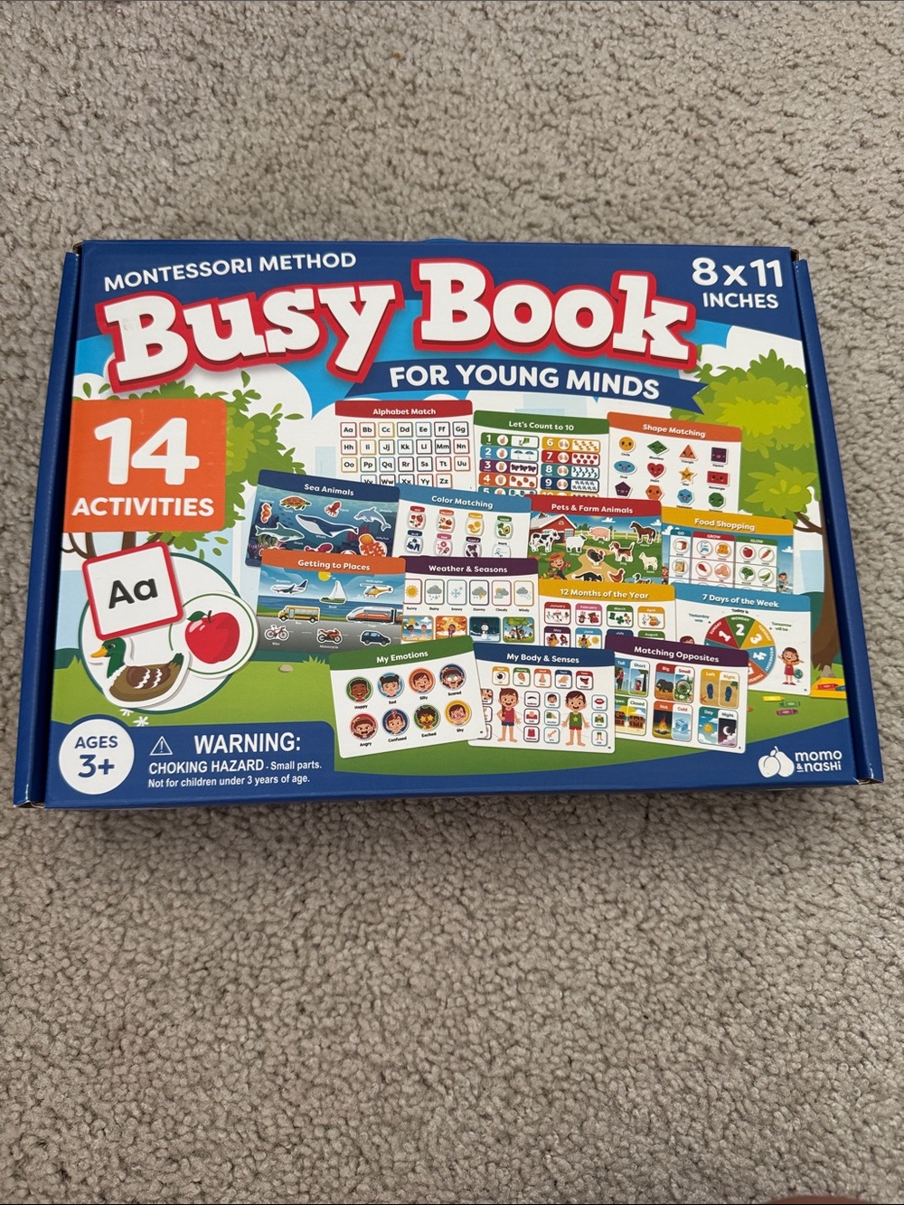 Busy Book Montessori Method Activity Book for Kids - Blue
